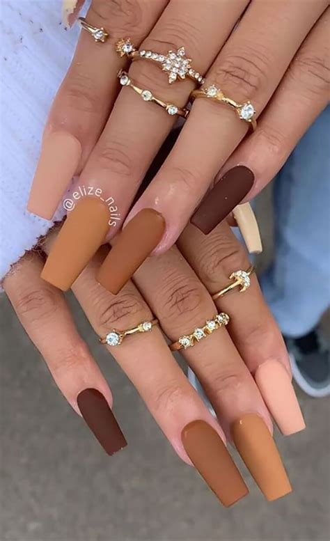 autumn brown nails